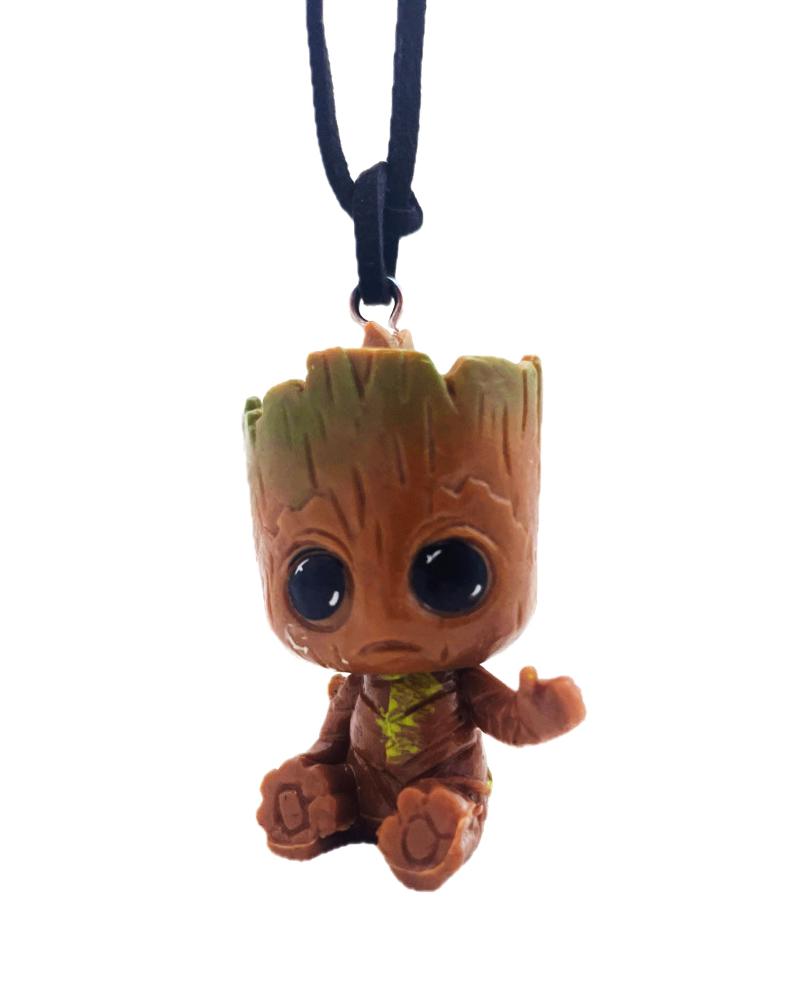 Ciondolo baby Groot gadget per auto, del personaggio Guardiani della Galassia, laccetto incluso