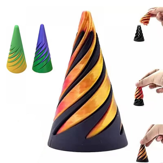 Fidget vortice cono piramidale, gioco antistress, scegli il tuo colore preferito