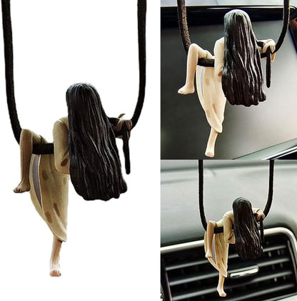 Ciondolo del film horror The Ring, gadget per auto, pendente, laccetto incluso